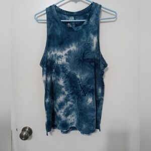 V A CORE NAVY BLUE WHITE TIE DYE ATHLETIC TANK TOP XL